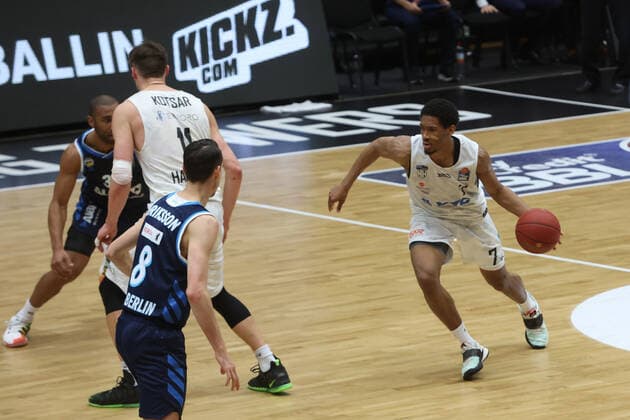 Basketball: Deutschland, 1. Bundesliga, Hamburg Towers - Alba Berlin, Hamburg, 23.03.2021 Kameron Taylor (Towers) Hamburg Germany