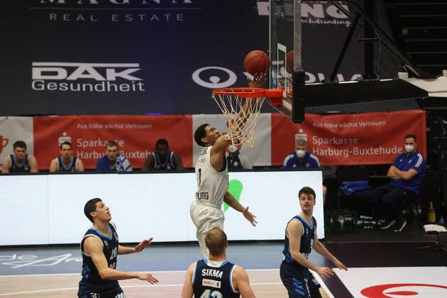 Basketball: Deutschland, 1. Bundesliga, Hamburg Towers - Alba Berlin, Hamburg, 23.03.2021 Kameron Taylor (Towers) Hamburg Germany