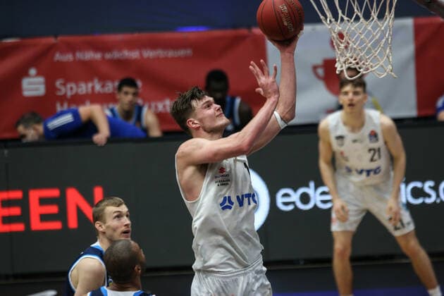 Basketball: Deutschland, 1. Bundesliga, Hamburg Towers - Alba Berlin, Hamburg, 23.03.2021 Maik Kotsar (Towers)