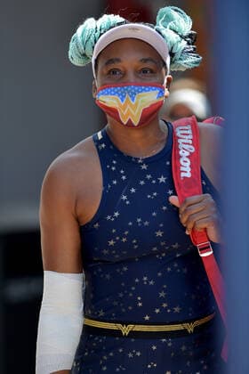 March 23, 2021, Miami Gardens, Florida, United States Of America: MIAMI GARDENS, FL - MARCH 23: Venus Williams seen playing on day 2 of the Miami Open on March 23, 2021 at Hard Rock Stadium in Miami Gardens, Florida. ...People: Venus Williams Miami Gardens United States Of America - ZUMAs214 20210323_zda_s214_012 Copyright: xSMGx
