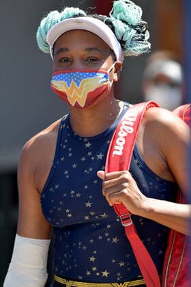 March 23, 2021, Miami Gardens, Florida, United States Of America: MIAMI GARDENS, FL - MARCH 23: Venus Williams seen playing on day 2 of the Miami Open on March 23, 2021 at Hard Rock Stadium in Miami Gardens, Florida. ...People: Venus Williams Miami Gardens United States Of America - ZUMAs214 20210323_zda_s214_016 Copyright: xSMGx