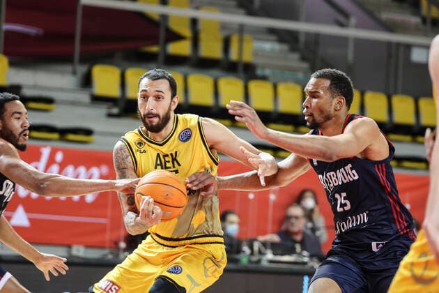 Linos Chrysikopoulos 15 SIG Strasbourg vs AEK Basketball Champions League BASKETBALL : SIG Strasbourg vs AEK Athenes - 23 03 2021 ElyxandroCEGARRA PANORAMIC 