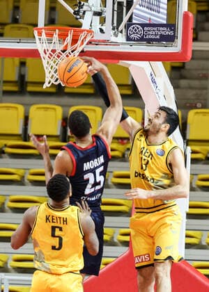 Yannis Morin 25 SIG Strasbourg vs AEK Basketball Champions League BASKETBALL : SIG Strasbourg vs AEK Athenes - 23 03 2021 ElyxandroCEGARRA PANORAMIC 