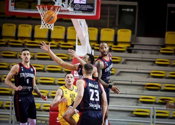 Leo Cavaliere 4 SIG Strasbourg vs AEK Basketball Champions League BASKET BALL : SIG Strasbourg vs AEK Athenes Basketball - Ligue des Champions - 23 03 2021 ElyxandroCEGARRA PANORAMIC 