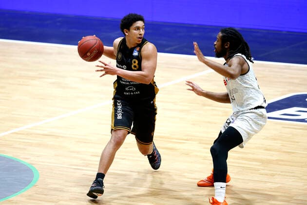 24.03.2021, easyCredit Basketball Bundesliga, BBL, Saison 2020 2021, Herren, Chemnitz Niners - Basketball Löwen Braunschweig James Robinson, Basketball Löwen Braunschweig Chemnitz Messe Chemnitz Sachsen Germany