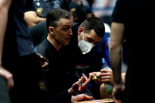 24.03.2021, easyCredit Basketball Bundesliga, BBL, Saison 2020 2021, Herren, Chemnitz Niners - Basketball Löwen Braunschweig Pete Strobl (Headcoach), Basketball Löwen Braunschweig Chemnitz Messe Chemnitz Sachsen Germany