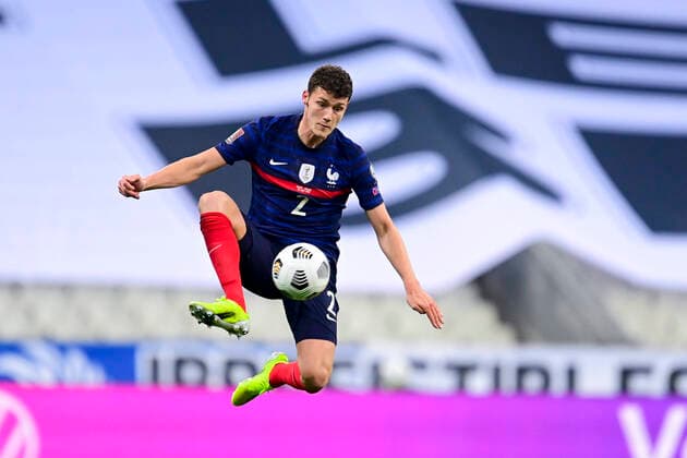 Benjamin Pavard (france) FOOTBALL : France vs Ukraine - Eliminatoires coupe du Monde 2022 - 24 03 2021 JBAutissier Panoramic 