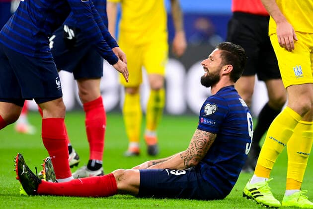 GIROUD OLIVIER (France) FOOTBALL : France vs Ukraine - Eliminatoires coupe du Monde 2022 - 24 03 2021 JBAutissier Panoramic 