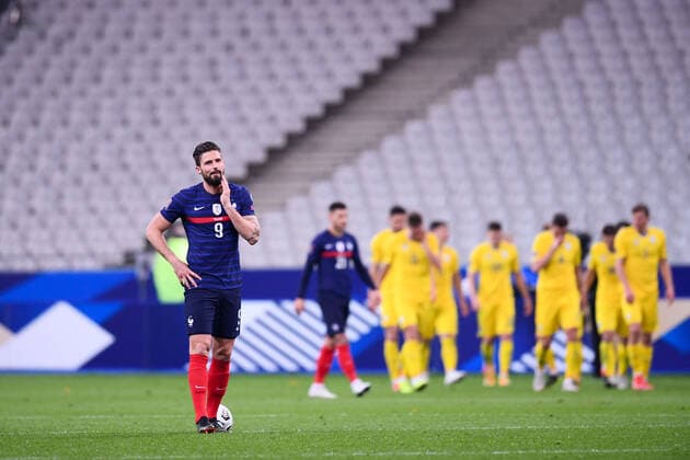 09 OLIVIER GIROUD (FRA) - DECEPTION FOOTBALL : France vs Ukraine - Qualifications Coupe du Monde 2022 - 24 03 2021 FEP Panoramic 