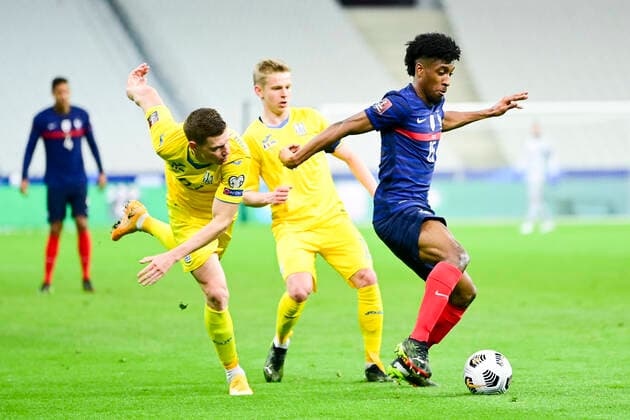 Kingsley Coman (France) FOOTBALL : France vs Ukraine - Eliminatoires coupe du Monde 2022 - 24 03 2021 JBAutissier Panoramic 