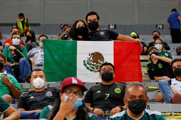 Fans of Mexico attend the CONCACAF Men s Olympic Qualification tournament between Mexico and USa at Jalisco Stadium, in Guadalajara, Mexico, 24 March 2021. Mexico vs. USA CONCACAF Men s Olympic Qualification tournament !ACHTUNG: NUR REDAKTIONELLE NUTZUNG!  Copyright: xFranciscoxGuascox AME5442 20210325-637522437038320079