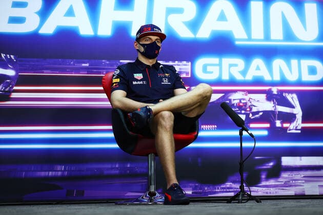 F1 Grand Prix of Bahrain 33 Max Verstappen (NED, Red Bull Racing), F1 Grand Prix of Bahrain at Bahrain International Circuit on March 25, 2021 in Sakhir, Bahrain. (Photo by Dan Istitene Formula 1 Getty Images FIA Pool via HOCH ZWEI) Sakhir Bahrain International Circuit Bahrain Poolfoto HOCH ZWEI Pool Formula 1 via Get ,EDITORIAL USE ONLY