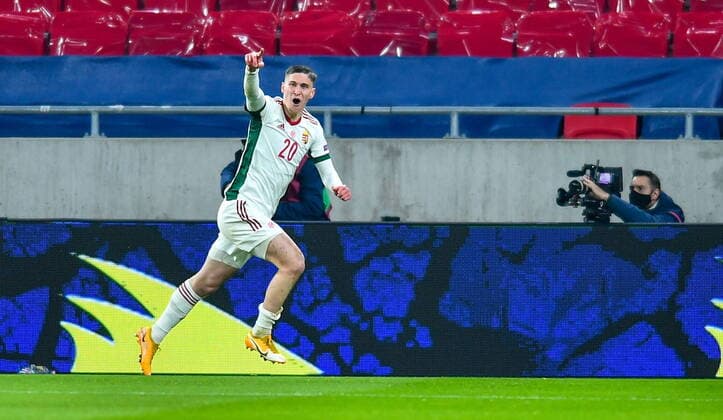 2021.03.25 Budapeszt Pilka nozna, reprezentacja, eliminacje mistrzostw swiata fifa qatar 2022 Wegry - Polska N z Roland Sallai gol radosc bramka Foto Pawel Andrachiewicz PressFocus 2021.03.25 Budapeszt Football, world cup qualifiation qatar 2022 Hungary - Poland Roland Sallai gol radosc bramka Credit: Pawel Andrachiewicz PressFocus NEWSPIX.PL --- Newspix.pl  20210325PF_PA037