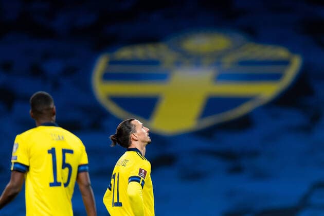210325 Zlatan Ibrahimovic of Sweden looks dejected during the FIFA World Cup, WM, Weltmeisterschaft, Fussball Qualifier football match between Sweden and Georgia on March 25, 2021 in Stockholm. Photo: Joel Marklund BILDBYRAN kod JM JM0097 bbeng fotboll football soccer fotball vm-kval kval fifa world cup qualifier qualifier landskamp sverige sweden sverige a georgia georgien depp Copyright: JOELxMARKLUND BB210325JM046