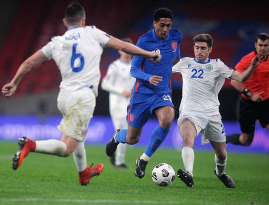 Football - 2022 FIFA World Cup, WM, Weltmeisterschaft, Fussball - European Qualifying - Group I - England vs San Marino - Wembley Stadium Jude Bellingham of England 