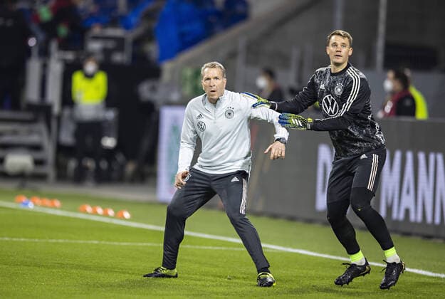 Torwarttrainer Andreas Köpke (Deutschland), Torwart Manuel Neuer (Deutschland) Deutschland - Island Duisburg, 25.03.2021, Fussball, Saison 2020 21 Foto: Moritz Müller