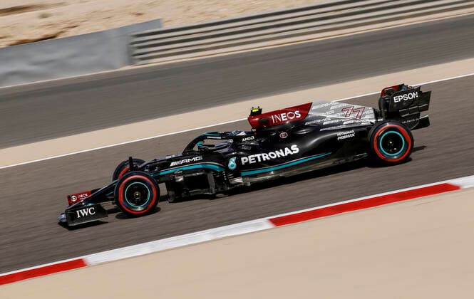 77 Valtteri Bottas (FIN, Mercedes-AMG Petronas F1 Team), F1 Grand Prix of Bahrain at Bahrain International Circuit on March 26, 2021 in Sakhir, Bahrain. (Photo by HOCH ZWEI) Sakhir Bahrain