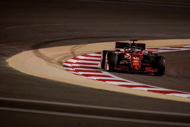 March 26, 2021, Sakhir, Bahrain: CHARLES LECLERC of Monaco and Scuderia Ferrari drives during practice of the 2021 FIA Formula 1 Bahrain Grand Prix at Bahrain International Circuit in Sakhir, Bahrain. Sakhir Bahrain - ZUMAg147 20210326_zap_g147_023 Copyright: xJamesxGasperottix