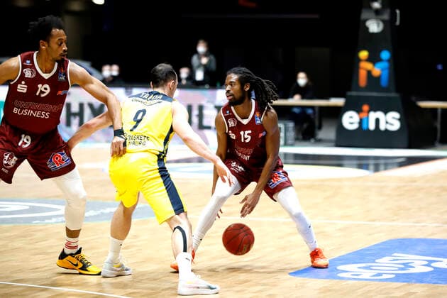 26.03.2021, easyCredit Basketball Bundesliga, BBL, Saison 2020 2021, Herren, Chemnitz Niners - EWE Basket Oldenburg Marcus Thornton, Niners Chemnitz Chemnitz Messe Chemnitz Sachsen Germany