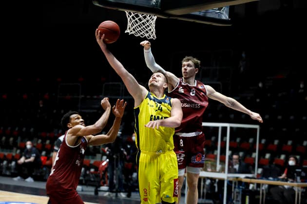 26.03.2021, easyCredit Basketball Bundesliga, BBL, Saison 2020 2021, Herren, Chemnitz Niners - EWE Basket Oldenburg Rasid Mahalbasic, EWE Baskets Oldenburg Chemnitz Messe Chemnitz Sachsen Germany