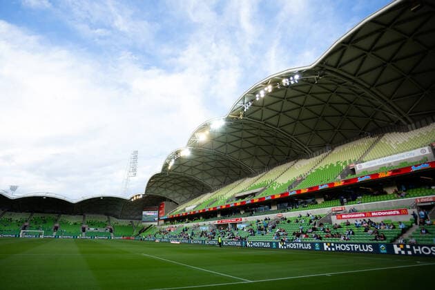 MELBOURNE, AUSTRALIA - MARCH 26: A view of AAMI Park during the Hyundai A-League soccer match between Melbourne City FC and Western Sydney Wanderers FC on March 26, 2021 at AAMI Park in Melbourne, Australia. (Photo by Speed Media Icon Sportswire) SOCCER: MAR 26 A-League - Melbourne City v Western Sydney Icon2103262400