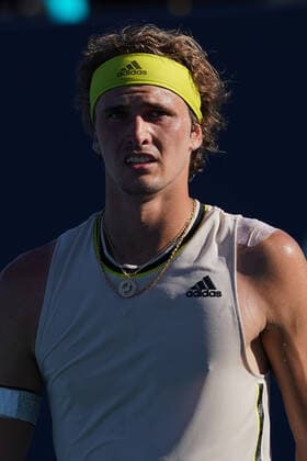 MIAMI GARDENS, FL - MARCH 26: Alexander Zverev (GER) during the second round match of the Miami Open on March 26, 2021, at Hard Rock Stadium in Miami Gardens, Florida. (Photo by Michele Eve Sandberg Icon Sportswire) TENNIS: MAR 26 Miami Open Icon2103260482
