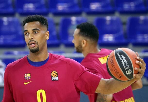 March 26, 2021, Barcelona, Catalonia, Spain: Brandon Davies during the match betweeen FC Barcelona, Barca and Alba Berlin, corresponding to the week 31 of the Euroleague, played at the Palau Blaugrana. Photo: JGS Cordon Press Cordon Press