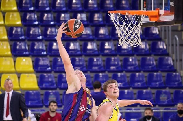 March 26, 2021, Barcelona, Catalonia, Spain: Rolands Smits during the match betweeen FC Barcelona, Barca and Alba Berlin, corresponding to the week 31 of the Euroleague, played at the Palau Blaugrana. Photo: JGS Cordon Press Cordon Press