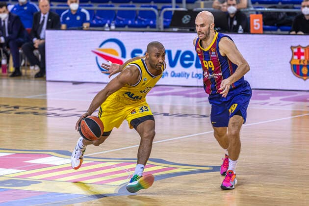 Euroliga F.C.Barcelona - Alba Berlin Temporada Regular 2020-21 Ronda 31 33, JAYSON GRANGER, Alba Berlin, 99, Calathes Nick, F.C.Barcelona,, FC Barcelona, Barca ALBA BERLÃN 26 DE MARZO DE 2021, HORA LOCAL: 21:00 PALAU BLAUGRANA Ãrbitros: LATISEVS, OLEGS; BISSANG, JOSE; KARDUM, LUKA Copyright: xBEAUTIFULxSPORTS Cuadradox