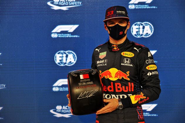 F1 Grand Prix of Bahrain 33 Max Verstappen (NED, Red Bull Racing), F1 Grand Prix of Bahrain at Bahrain International Circuit on March 27, 2021 in Sakhir, Bahrain. (Photo by xpbimages.com XPB Images FIA Pool via HOCH ZWEI) Sakhir Bahrain Poolfoto HOCH ZWEI Pool XPB Images ,EDITORIAL USE ONLY