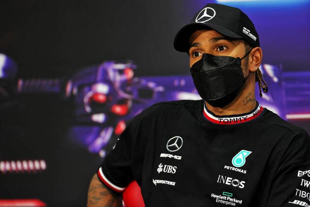 F1 Grand Prix of Bahrain 44 Lewis Hamilton (GBR, Mercedes-AMG Petronas F1 Team), F1 Grand Prix of Bahrain at Bahrain International Circuit on March 27, 2021 in Sakhir, Bahrain. (Photo by xpbimages.com XPB Images FIA Pool via HOCH ZWEI) Sakhir Bahrain Poolfoto HOCH ZWEI Pool XPB Images ,EDITORIAL USE ONLY