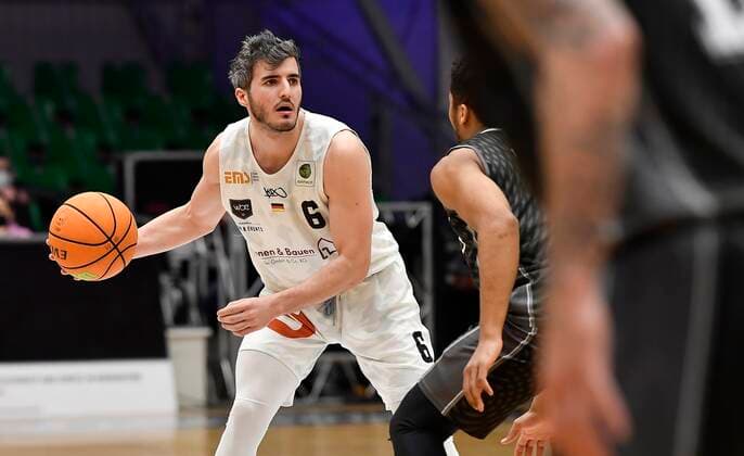 27.03.2021 - Basketball - Saison 2020 2021 - 2. Bundesliga Pro-A - 28. Spieltag: Nürnberg Falcons Basketball Club NBC - MLP Academics Heidelberg - - Martin Bogdanov (6, Nürnberg Falcons BC NBC )
