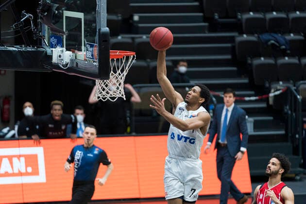 easyCredit Basketball Bundesliga, Hamburg, 27.03.2021 easyCredit Basketball Bundesliga, Hamburg Towers vs. FC Bayern Muenchen Basketball, Kameron Taylor ( 7 Hamburg Towers) Copyright: xBEAUTIFULxSPORTS Mohwinkelx