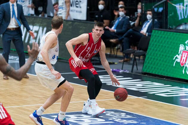 easyCredit Basketball Bundesliga, Hamburg, 27.03.2021 easyCredit Basketball Bundesliga, Hamburg Towers vs. FC Bayern Muenchen Basketball, David Krämer ( 3 FC Bayern Muenchen Basketball) Copyright: xBEAUTIFULxSPORTS Mohwinkelx