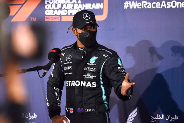 HAMILTON Lewis Mercedes AMG F1 Team FIA Formel 1 Saison 2021 in Bahrain 2.Tag Qualifikation Am 27.03.2021 Bahrain International Circuit As-Sachir