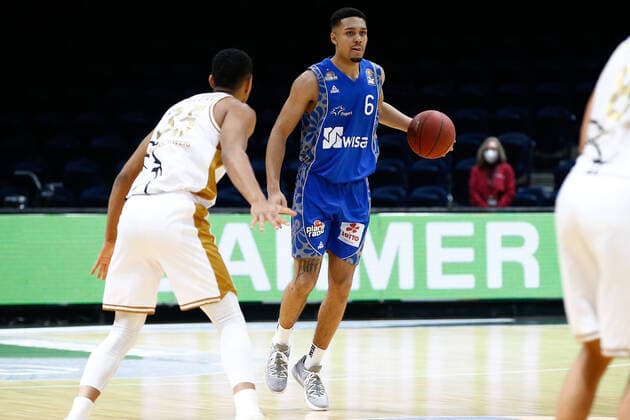28.03.2021, xgox, Basketball, easyCredit BBL, Basketball Loewen Braunschweig - Skyliners Frankfurt emspor, v.l. Braunschweig