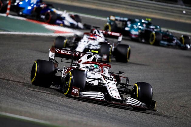 99 GIOVINAZZI Antonio (ita), Alfa Romeo Racing ORLEN C41, action during Formula 1 Gulf Air Bahrain Grand Prix 2021 from March 26 to 28, 2021 on the Bahrain International Circuit, in Sakhir, Bahrain - Photo Florent Gooden DPPI FORMULE 1 : Grand prix du Bahrein - Sakhir - Course - 28 03 2021 DPPI Panoramic 