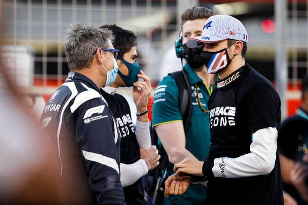 OCON Esteban (fra), Alpine F1 A521, portrait during Formula 1 Gulf Air Bahrain Grand Prix 2021 from March 26 to 28, 2021 on the Bahrain International Circuit, in Sakhir, Bahrain - FORMULE 1 : Grand prix du Bahrein - Sakhir - Course - 28 03 2021 DPPI Panoramic 