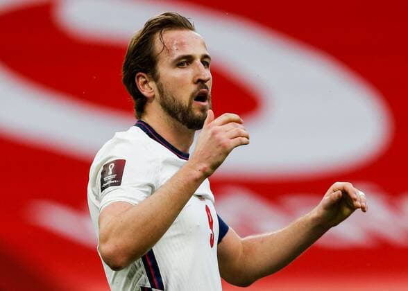 Mandatory Credit: Photo by Nikola Krstic BPI Shutterstock (11832717br) Harry Kane of England Albania v England, FIFA World Cup, WM, Weltmeisterschaft, Fussball Qualifying Group I, Football, Arena Kombetare, Tirana, Albania - 28 Mar 2021 Albania v England, FIFA World Cup Qualifying Group I, Football, Arena Kombetare, Tirana, Albania - 28 Mar 2021 Copyright: xNikolaxKrstic BPI Shutterstockx 11832717br