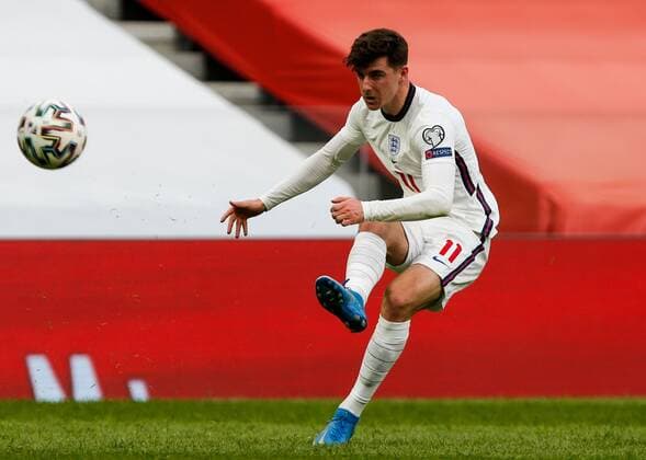 Mandatory Credit: Photo by Nikola Krstic BPI Shutterstock (11832717cf) Mason Mount of England Albania v England, FIFA World Cup, WM, Weltmeisterschaft, Fussball Qualifying Group I, Football, Arena Kombetare, Tirana, Albania - 28 Mar 2021 Albania v England, FIFA World Cup Qualifying Group I, Football, Arena Kombetare, Tirana, Albania - 28 Mar 2021 Copyright: xNikolaxKrstic BPI Shutterstockx 11832717cf