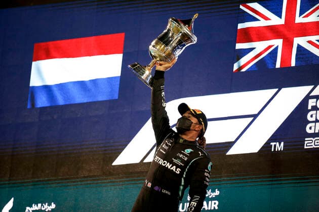 44 Lewis Hamilton (GBR, Mercedes-AMG Petronas F1 Team), F1 Grand Prix of Bahrain at Bahrain International Circuit on March 28, 2021 in Sakhir, Bahrain. (Photo by HOCH ZWEI) Sakhir Bahrain