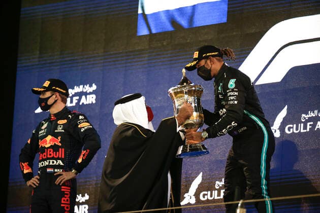 44 Lewis Hamilton (GBR, Mercedes-AMG Petronas F1 Team), F1 Grand Prix of Bahrain at Bahrain International Circuit on March 28, 2021 in Sakhir, Bahrain. (Photo by HOCH ZWEI) Sakhir Bahrain