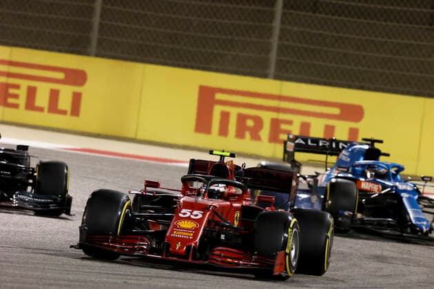 55 Carlos Sainz (ESP, Scuderia Ferrari Mission Winnow), F1 Grand Prix of Bahrain at Bahrain International Circuit on March 28, 2021 in Sakhir, Bahrain. (Photo by HOCH ZWEI) Sakhir Bahrain