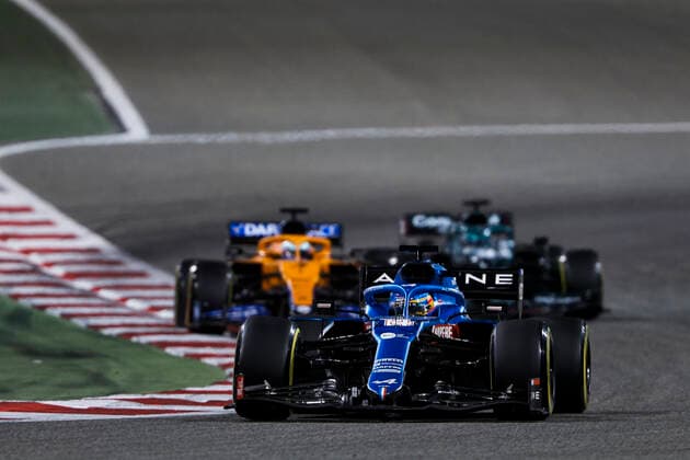 14 Fernando Alonso (ESP, Alpine F1 Team), F1 Grand Prix of Bahrain at Bahrain International Circuit on March 28, 2021 in Sakhir, Bahrain. (Photo by HOCH ZWEI) Sakhir Bahrain