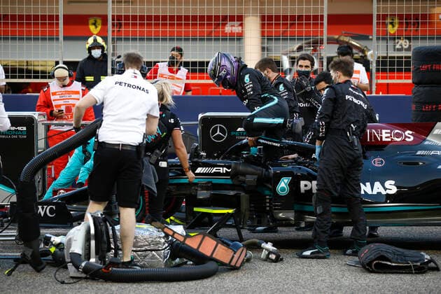 44 Lewis Hamilton (GBR, Mercedes-AMG Petronas F1 Team), F1 Grand Prix of Bahrain at Bahrain International Circuit on March 28, 2021 in Sakhir, Bahrain. (Photo by HOCH ZWEI) Sakhir Bahrain