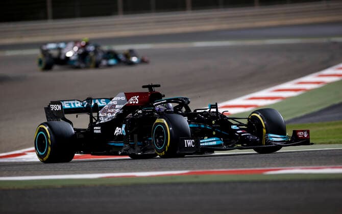 44 Lewis Hamilton (GBR, Mercedes-AMG Petronas F1 Team), F1 Grand Prix of Bahrain at Bahrain International Circuit on March 28, 2021 in Sakhir, Bahrain. (Photo by HOCH ZWEI) Sakhir Bahrain