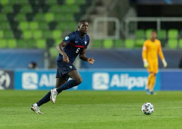 Russia v France, UEFA EURO, EM, Europameisterschaft,Fussball U-21 championship, Szombathely, Hungary Szombathely, Hungary. 28th, March 2021. Ibrahima Konate (6) of France seen during the UEFA EURO U-21 match between Russia and France at Haladas Stadium in Szombathely. Szombathely Hungary  Copyright: xGonzalesxPhoto GastonxSzermanx