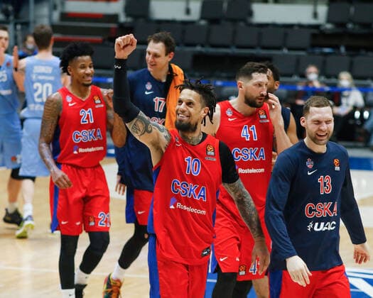 March 30, 2021, St. Petersburg, Russia: Daniel Hackett (10) of CSKA are seen in action during the 2020 2021 Turkish Airlines EuroLeague Regular Season Round 32, match between BC CSKA Moscow and Zenit St. Petersburg at the Sibur Arena. St. Petersburg Russia - ZUMAs197 20210330_zaa_s197_157 Copyright: xMaksimxKonstantinovx