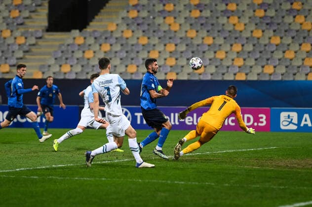 March 30, 2021, Maribor, Slovenia: Patrick Cutrone of Italy seen in action during the 2021 UEFA European Under-21 Championship Group B match between Italy and Slovenia at Stadion Ljudski vrt. Maribor Slovenia - ZUMAs197 20210330_zaa_s197_268 Copyright: xMilosxVujinovicx