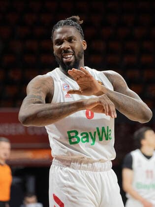 Bayerns 8 Jalen REYNOLDS. Basketball, Euroleague, FC Bayern - Fernerbahce Istanbul, Saison 2020-2021, am 30.3.2021 in Muenchen, A U D I D O M E, Deutschland. Quelle Copyright Credit : Oryk HAIST